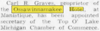 Hotel Ossawinamkee - May 24 1963 Article